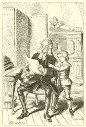 Joshua Reynolds, the boy, showing the drawing of his father